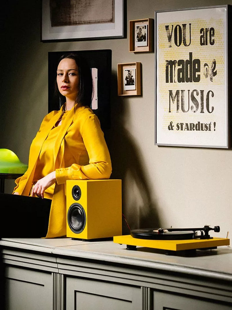 Pro-Ject Colourful Audio System with turntable amplifier and speakers, imported from the UK