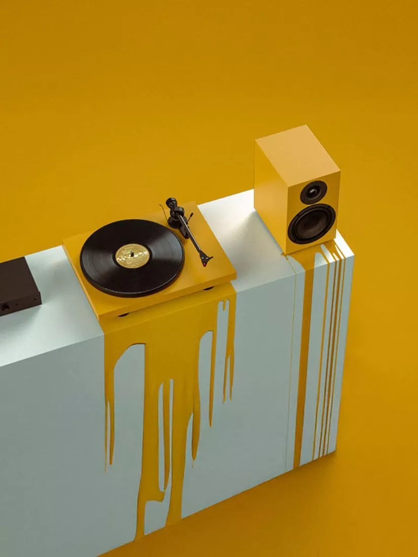 Pro-Ject Colourful Audio System with turntable amplifier and speakers, imported from the UK