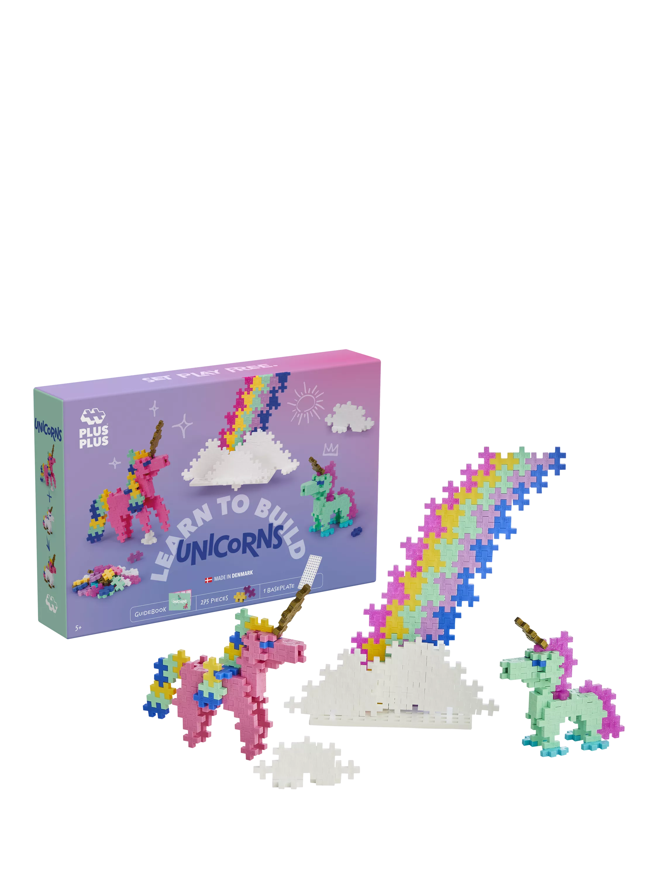 Plus-Plus unicorns construction set with 275 pieces, imported from the UK