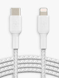 Belkin BoostCharge braided Lightning cable 1m white, UK version