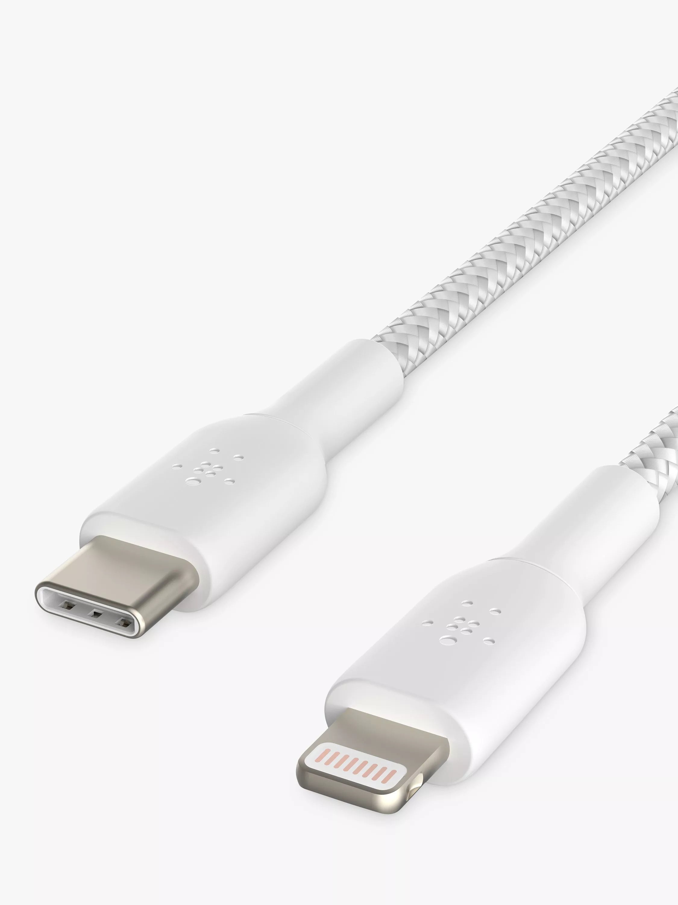 Belkin BoostCharge braided Lightning cable 1m white, UK version