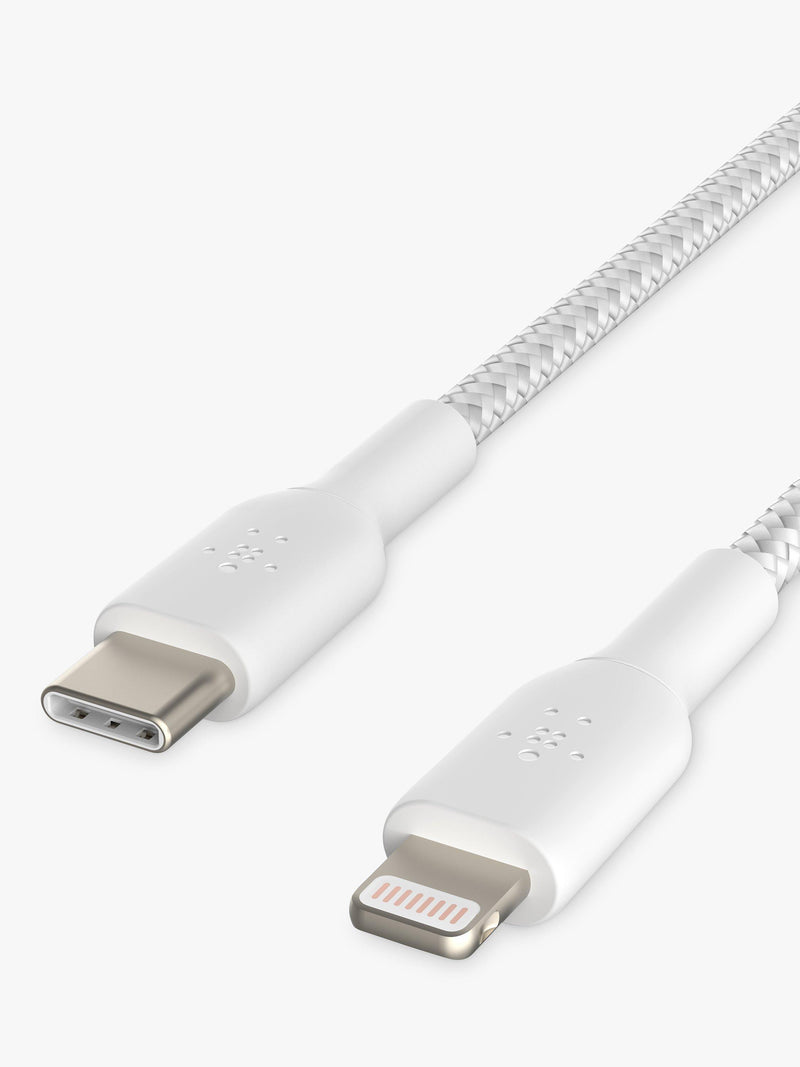 Belkin BoostCharge braided Lightning cable 1m white, UK version