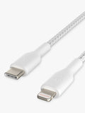 Belkin BoostCharge braided Lightning cable 1m white, UK version