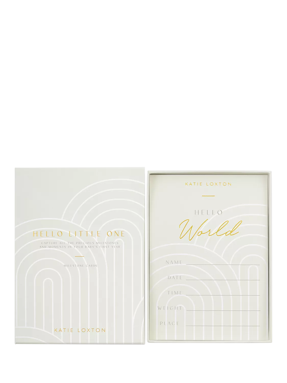 Katie Loxton baby milestone cards 16 monthly cards (British brand)
