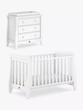 Boori Sleigh Urbane Cotbed and 3 Drawer Dresser Bundle, White