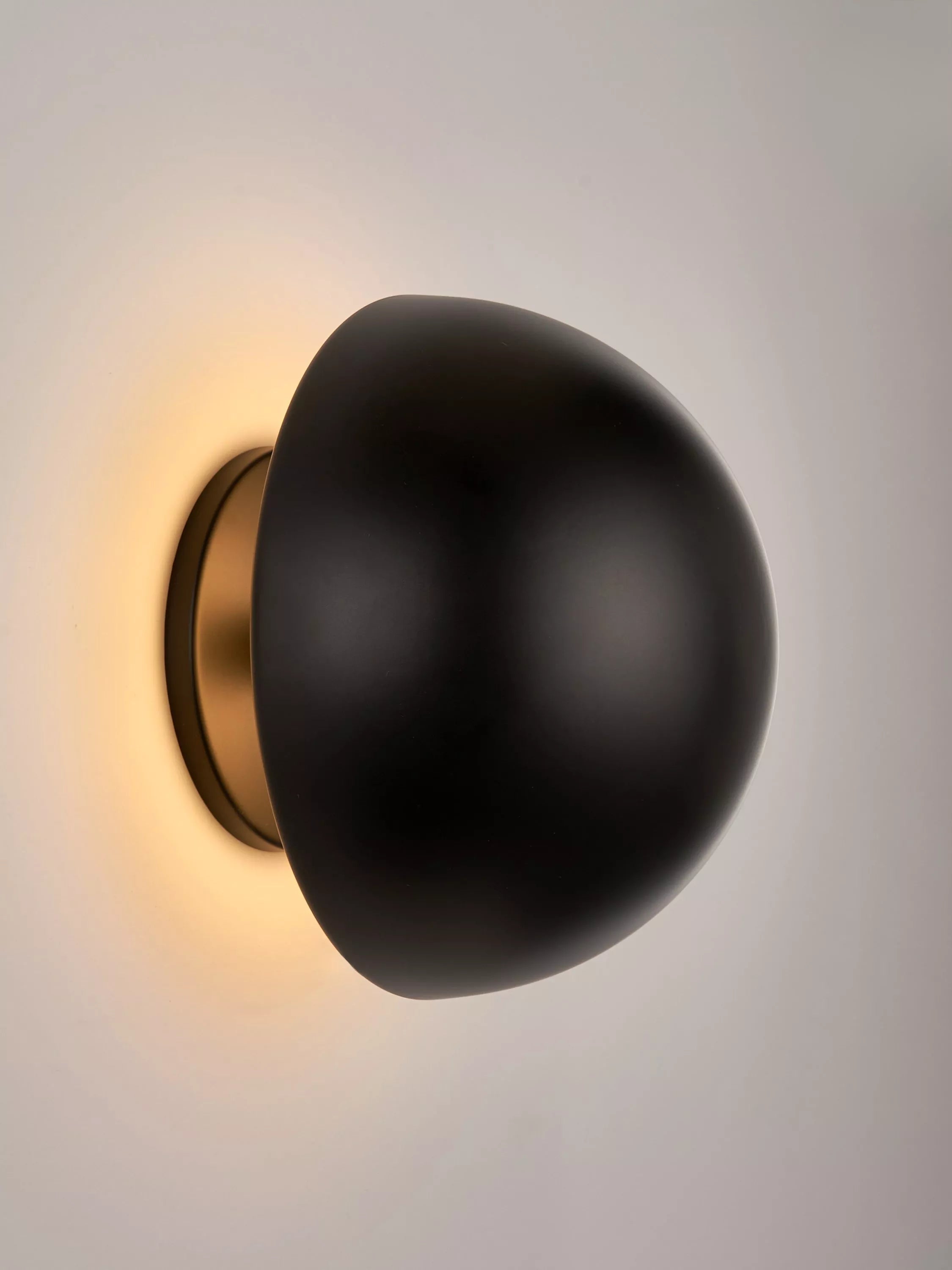John Lewis Mushroom Rechargeable Dimmable Wall Light, Black