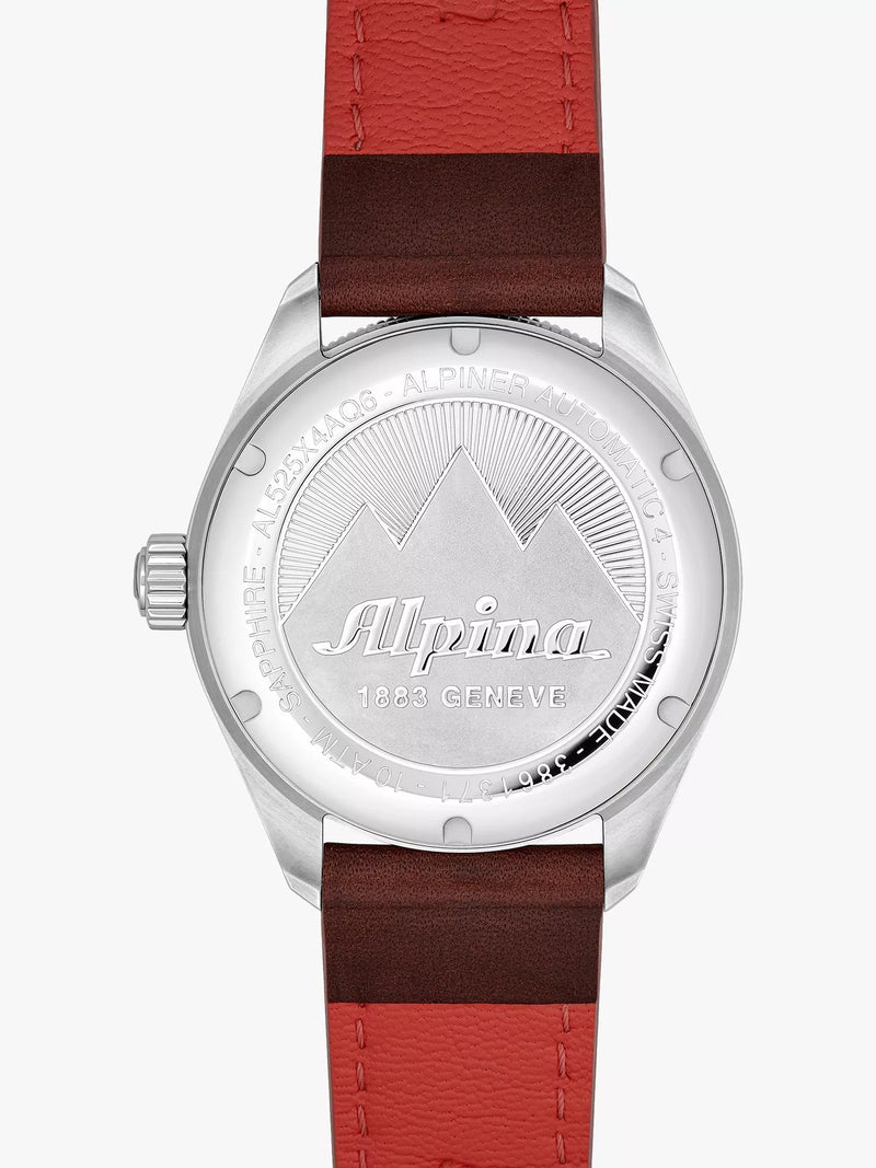 Alpina Alpiner 4 Automatic Blue Dial Brown Leather Strap, UK version