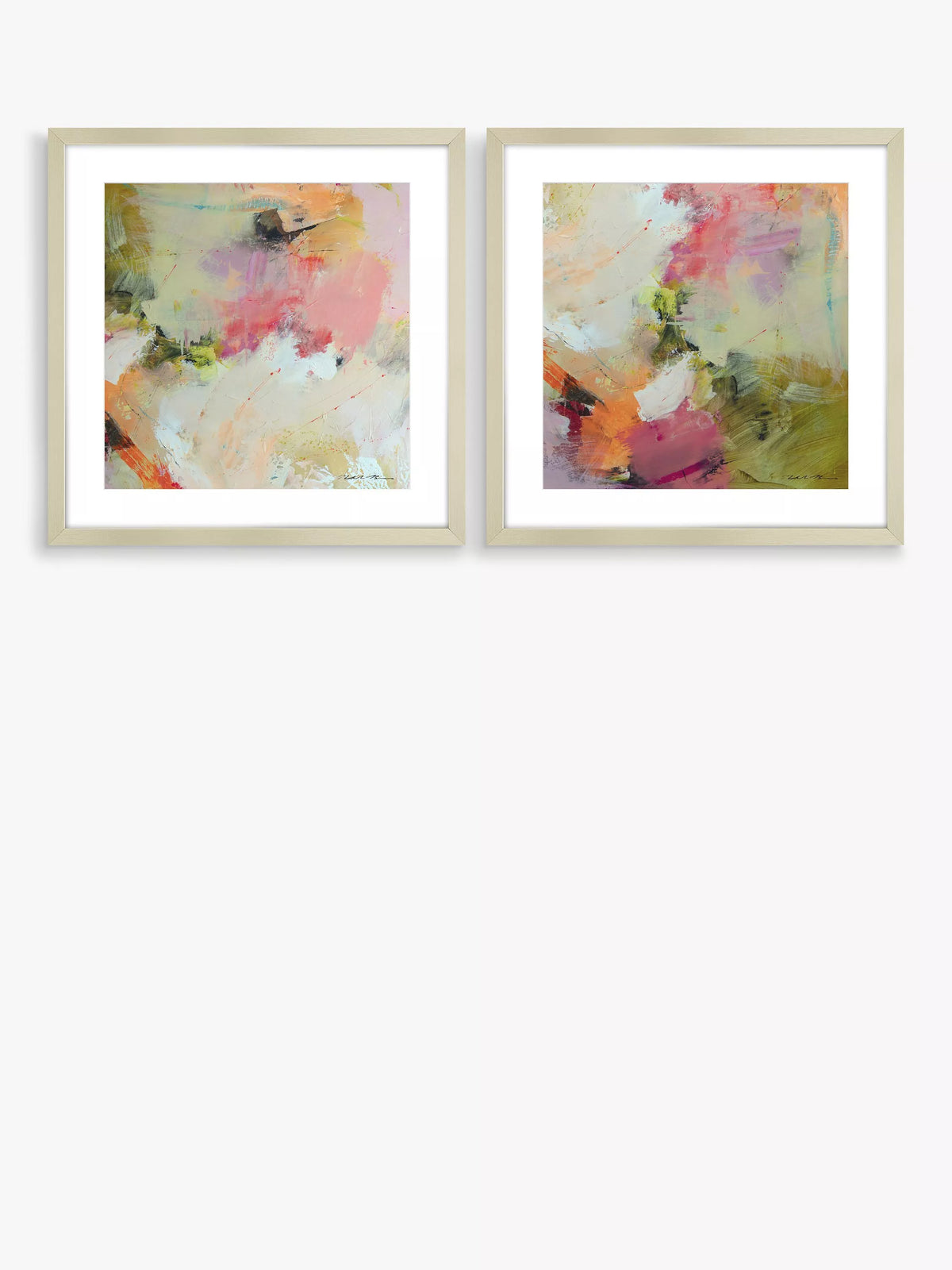 John Lewis framed print set Cherry Blossom 62.5x62.5cm, imported from the UK