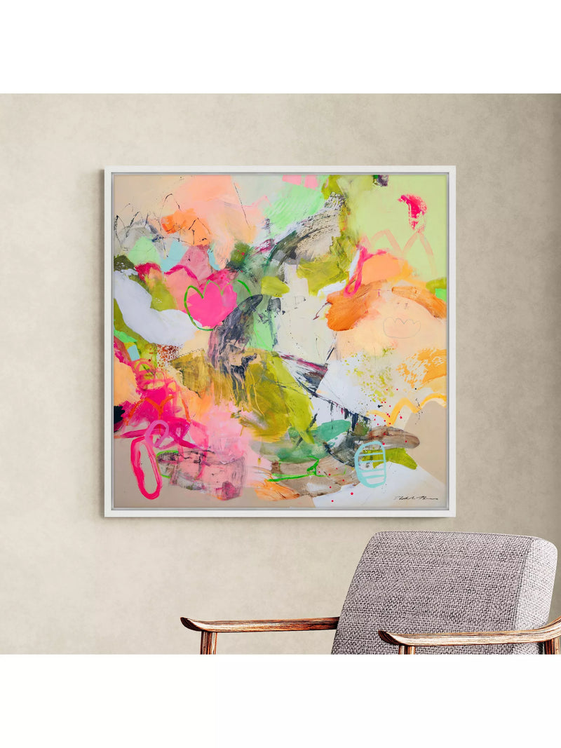 John Lewis framed canvas print 'Life is Beautiful' 106x106cm (British brand)