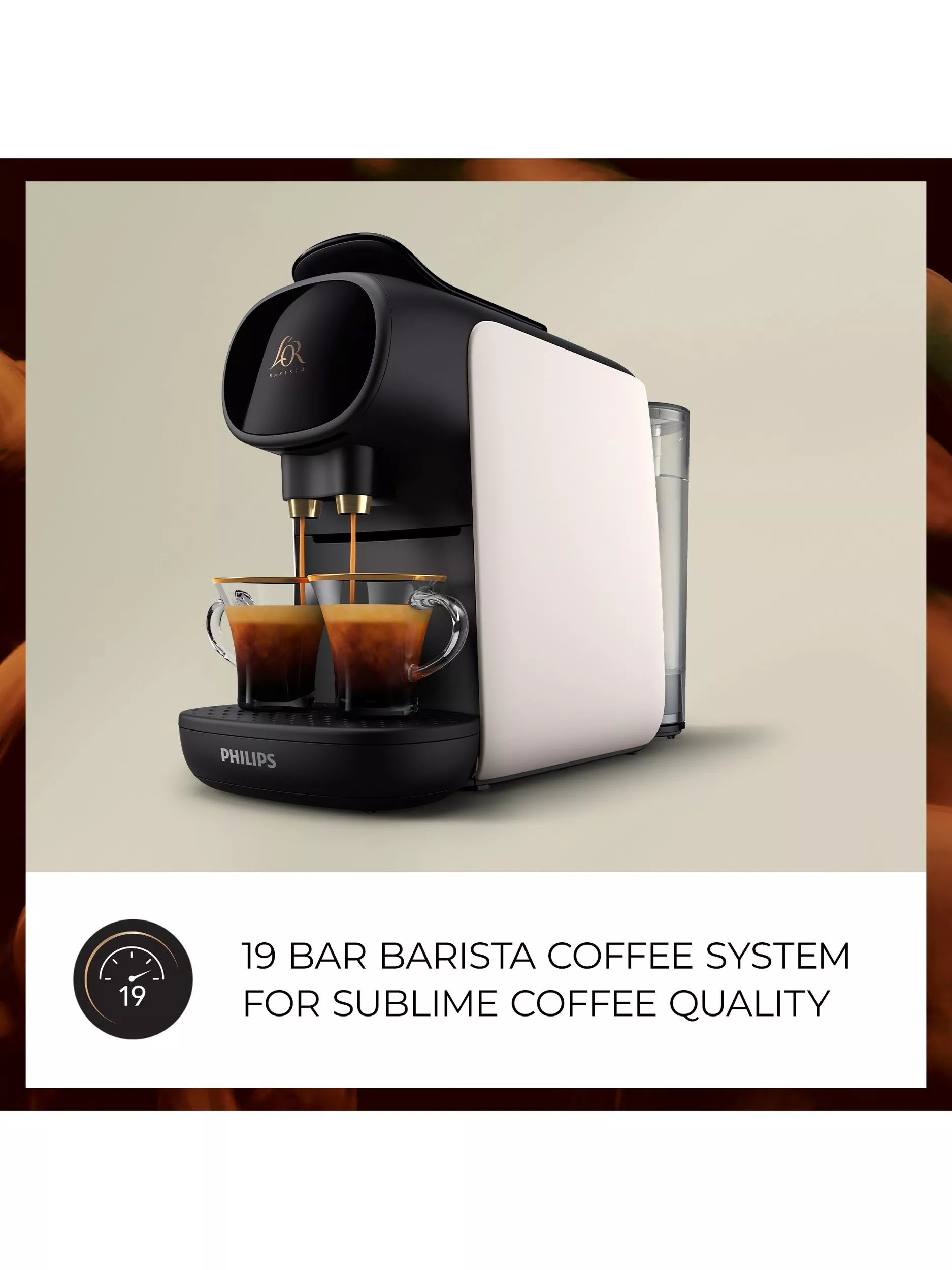 Philips L'Or Barista coffee machine 0.8L, imported from the UK