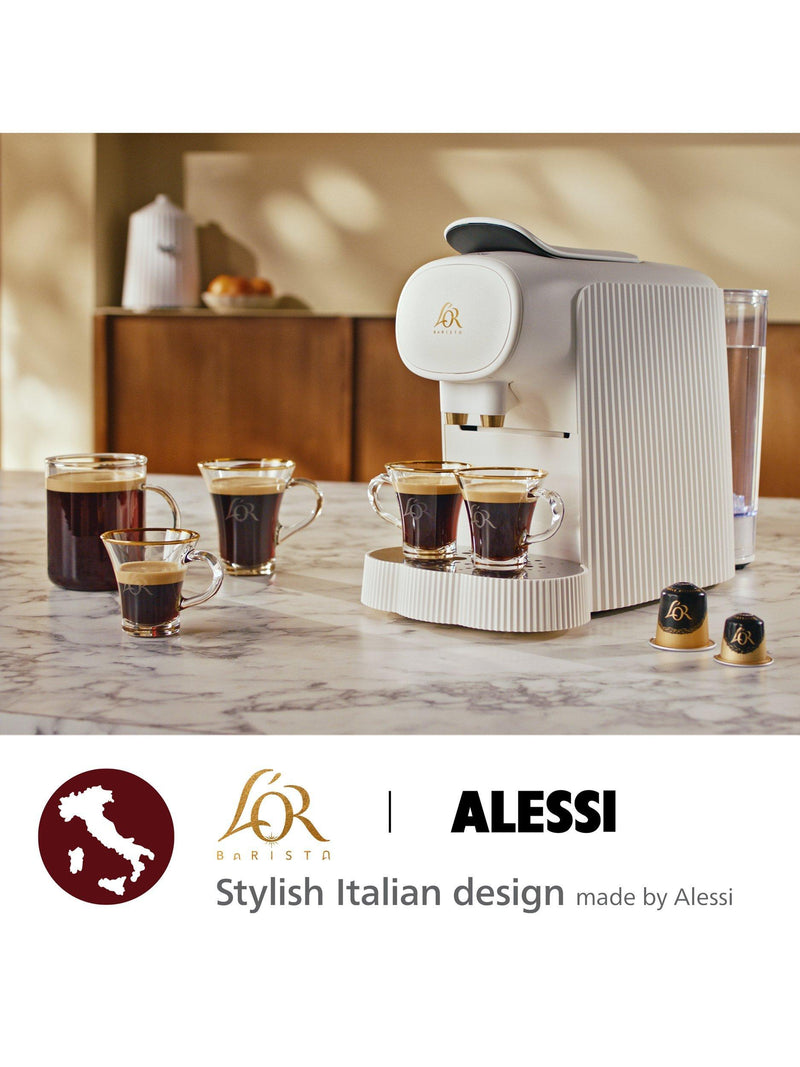 Philips L'Or Alessi automatic coffee machine white, UK version