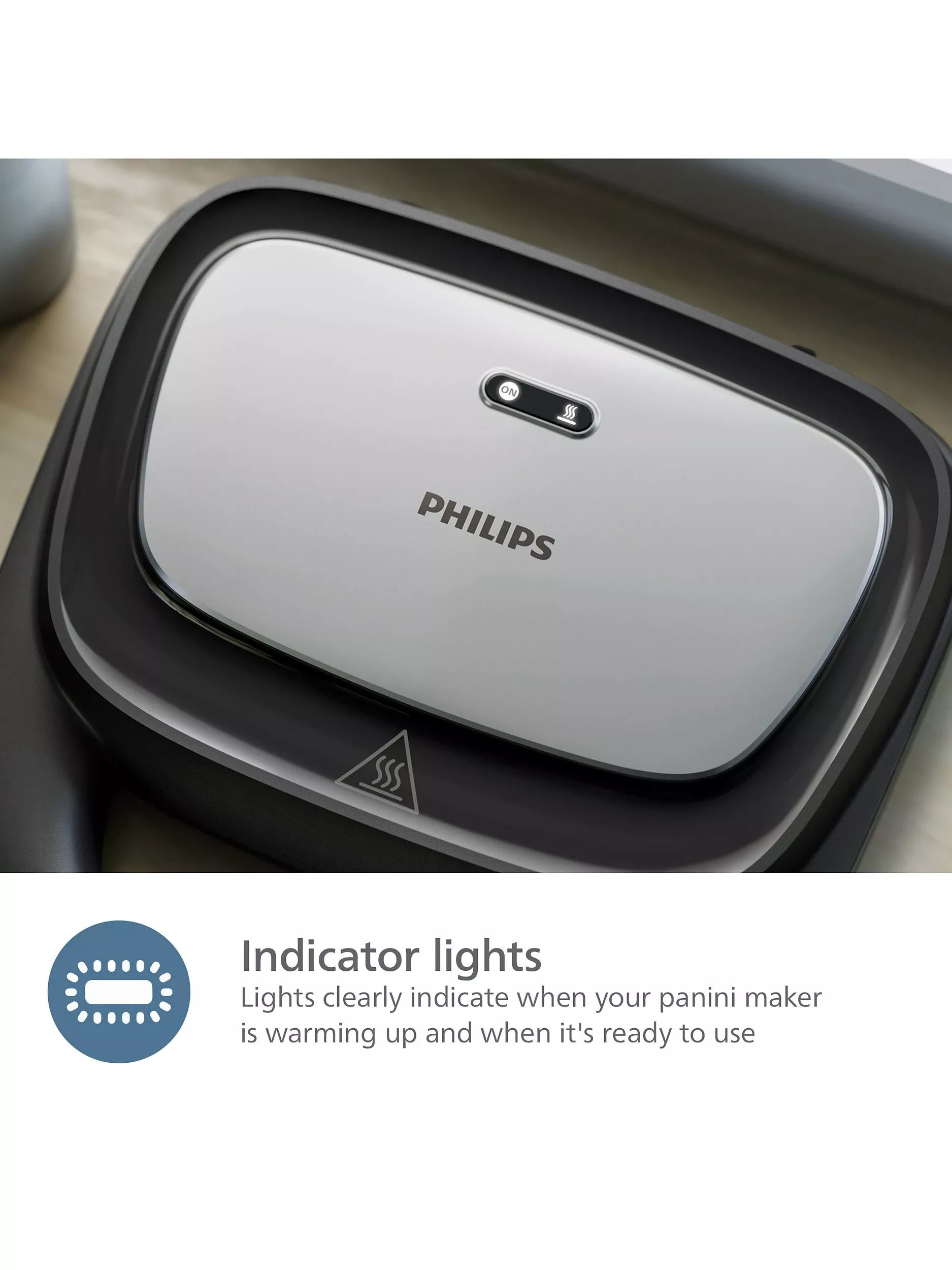 Philips 5000 Series sandwich maker black and silver, imported from the UK