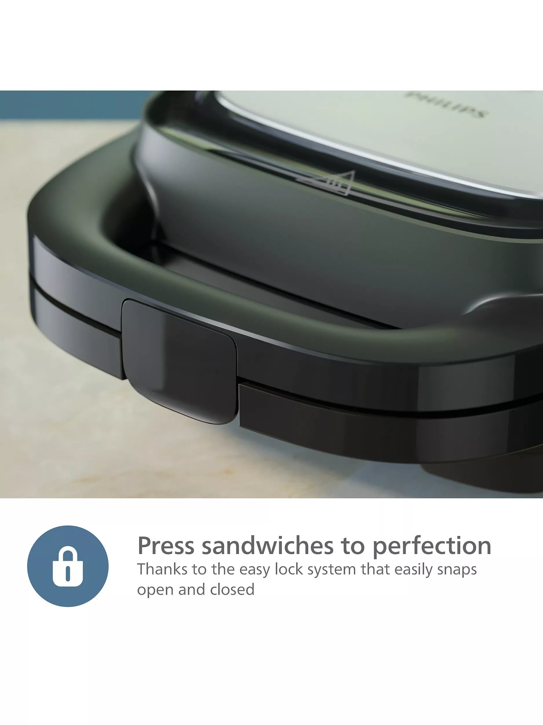 Philips 5000 Series sandwich maker black and silver, imported from the UK