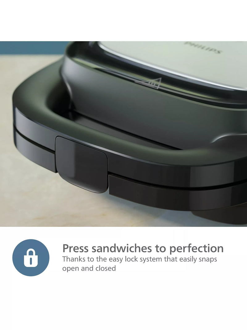 Philips 5000 Series sandwich maker black and silver, imported from the UK