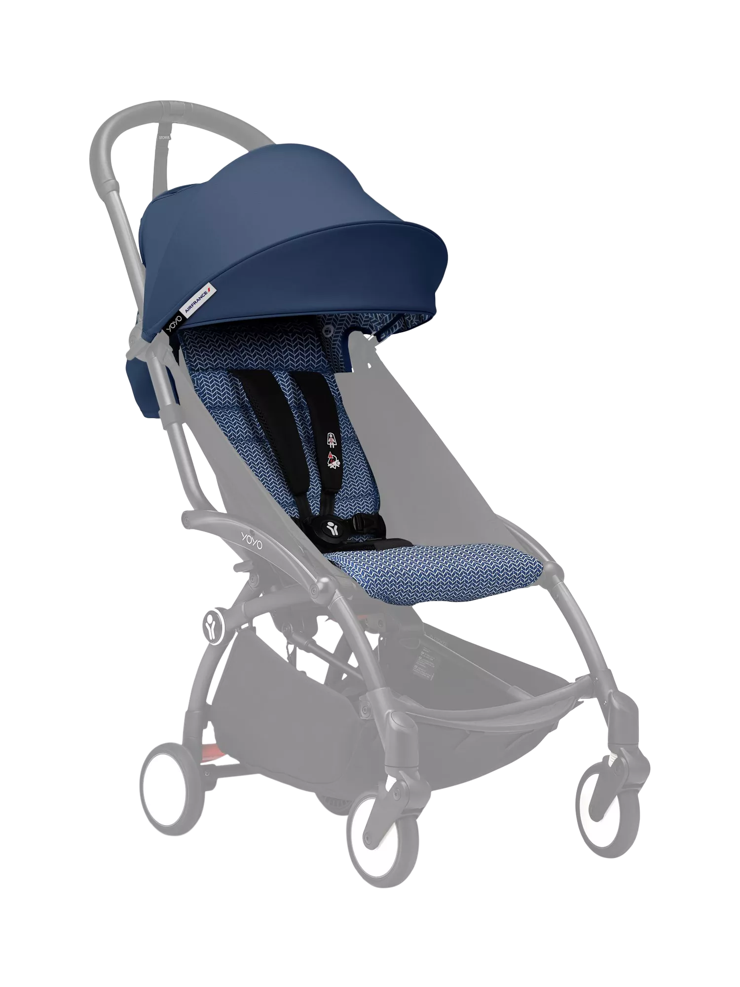 Stokke YOYO³ 6+ seat canopy pack Air France Blue (British brand)