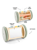 Done by Deer Wooden Rolling Activity Mirror Birdie - British product