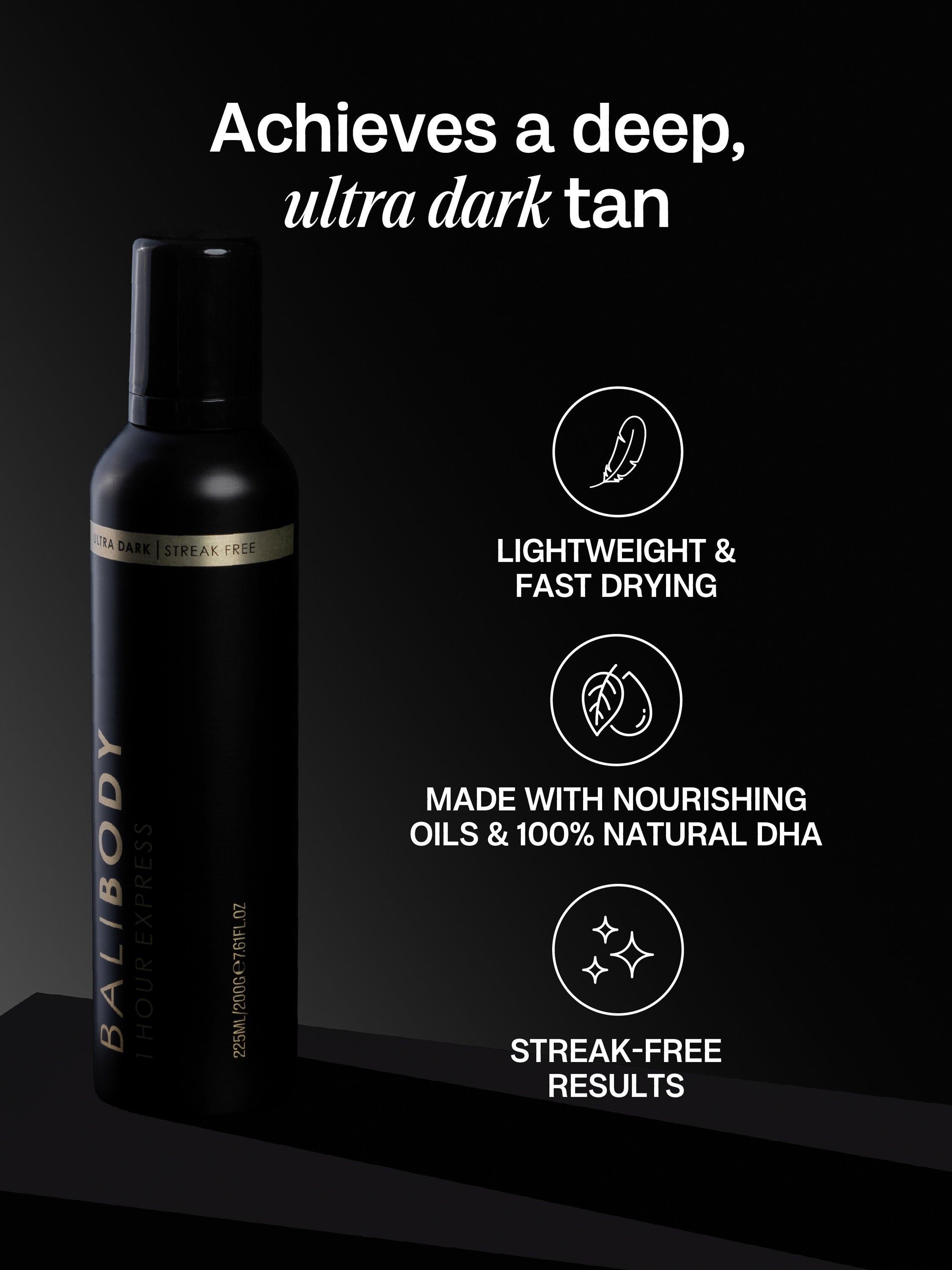Bali Body self tan mousse Ultra Dark Express 225ml - British product