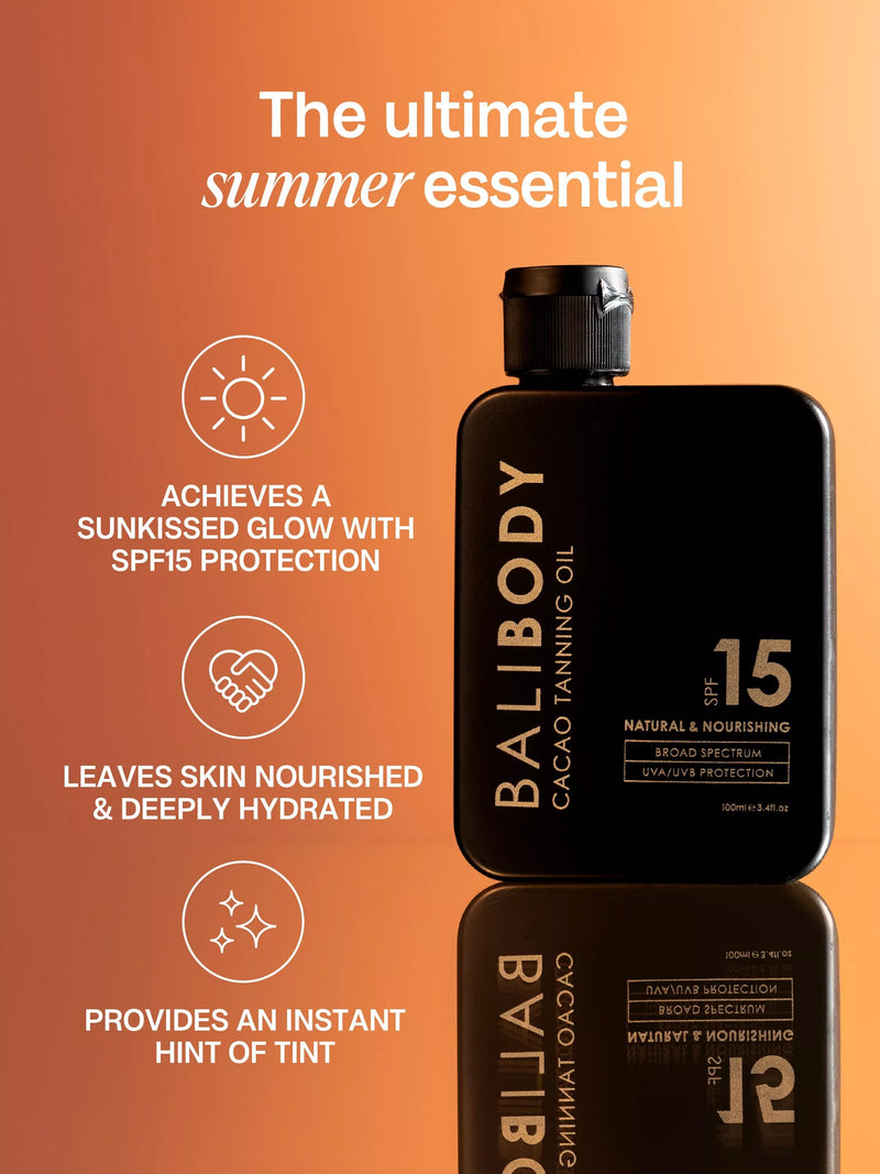 Bali Body cacao tanning oil SPF 15 100ml - British product