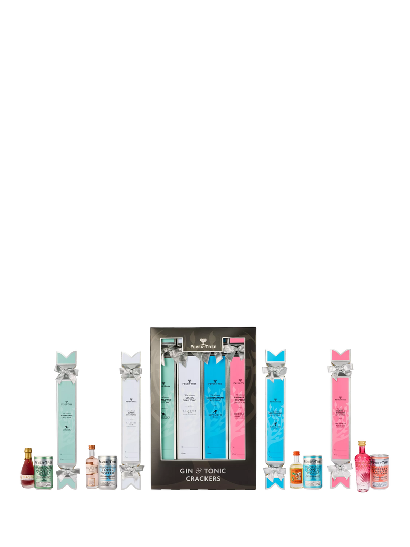 Fever-Tree The Ultimate Set of 4 Gin & Tonic Crackers, 4x 5cl + 15cl - McGrocer