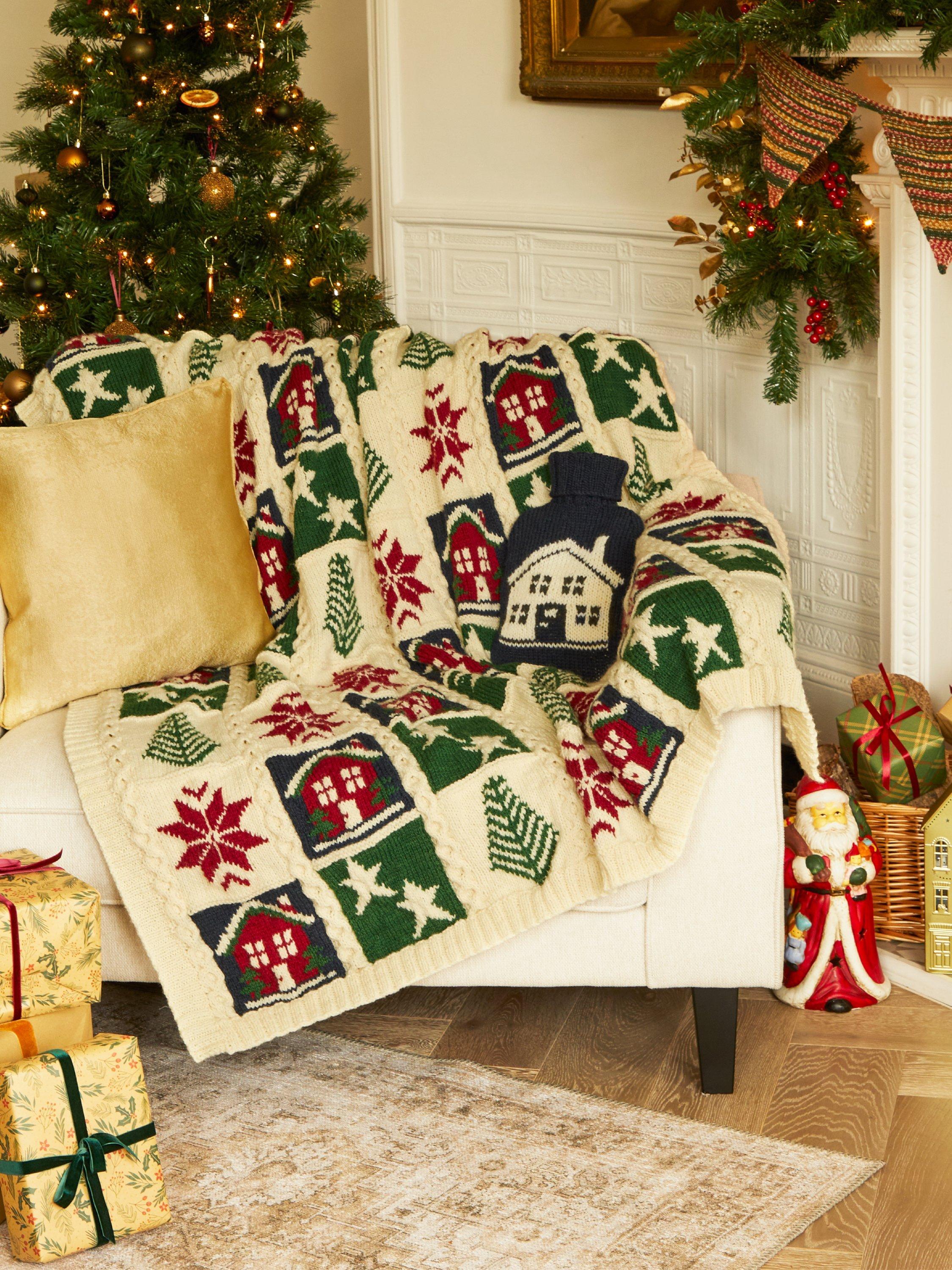 West Yorkshire Spinners festive home collection knitting and crochet pattern book (British brand)