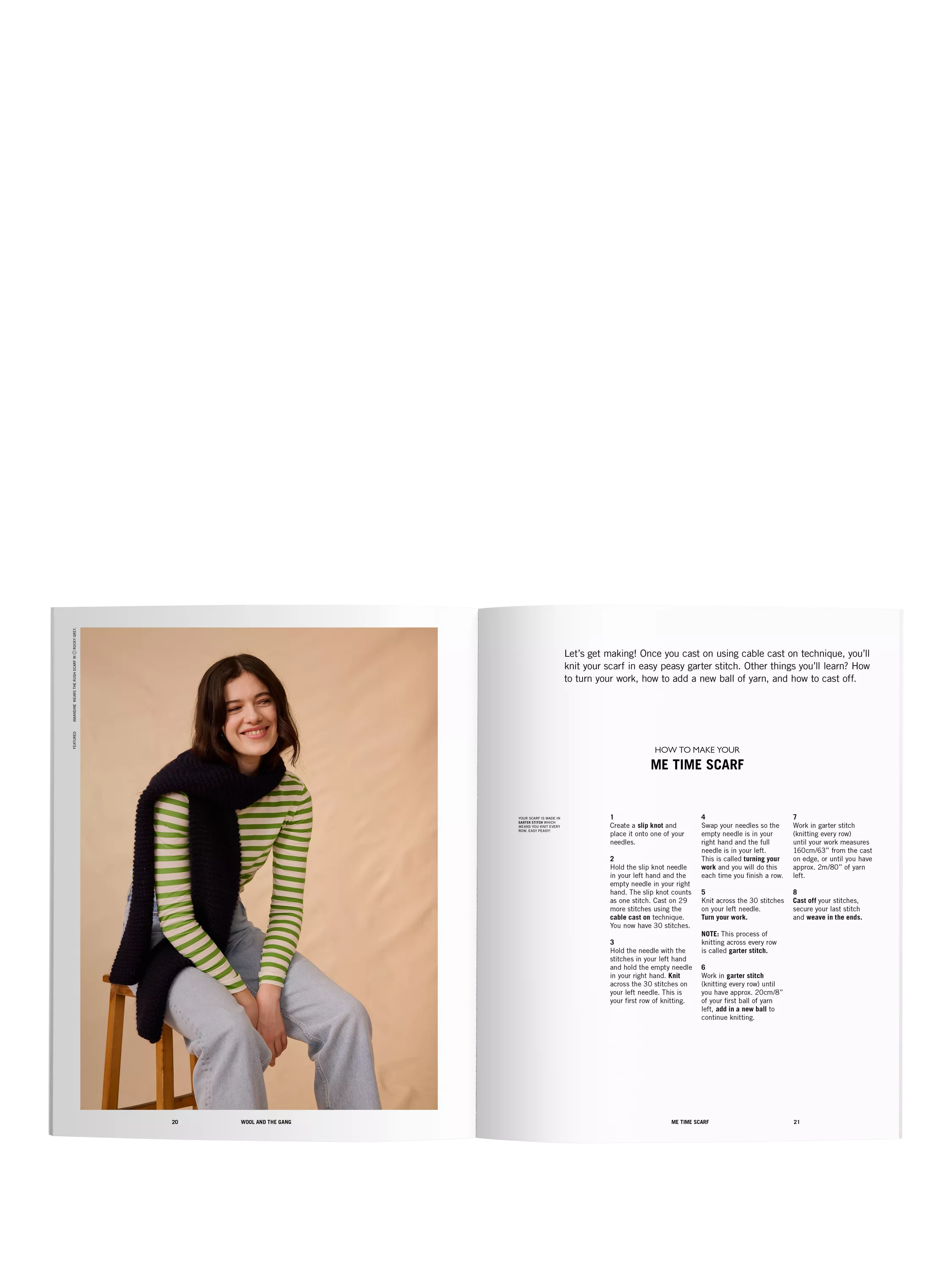 Wool And The Gang Feeling Good knitting pattern book, imported from the UK