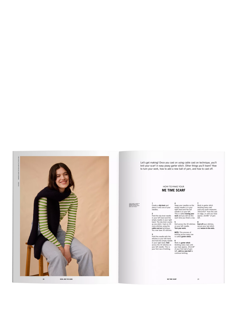 Wool And The Gang Feeling Good knitting pattern book, imported from the UK