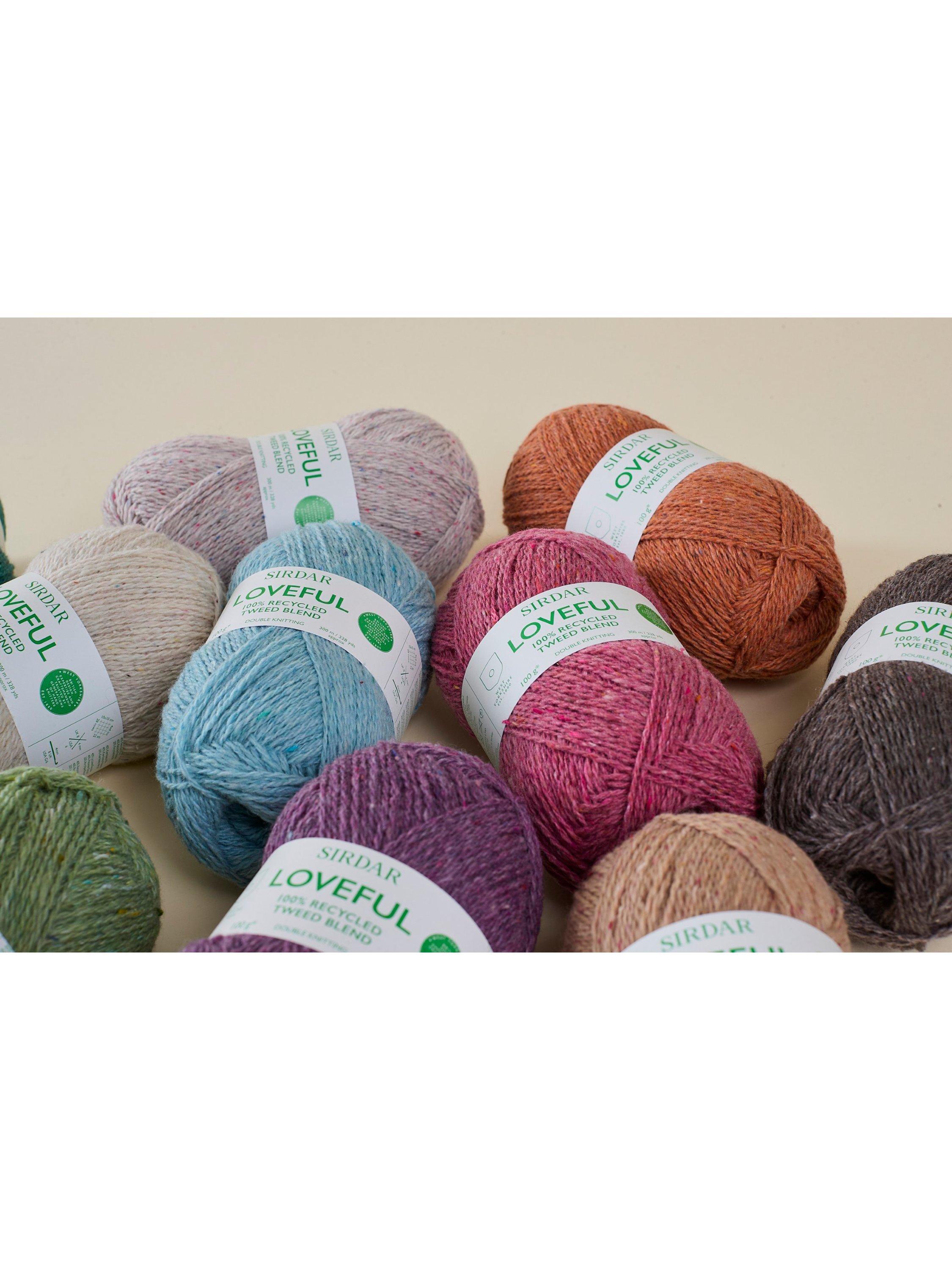 Sirdar Loveful Recycled Tweed DK knitting yarn 102g - British product