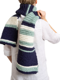 Wool Couture garter stripe scarf knitting kit (British brand)