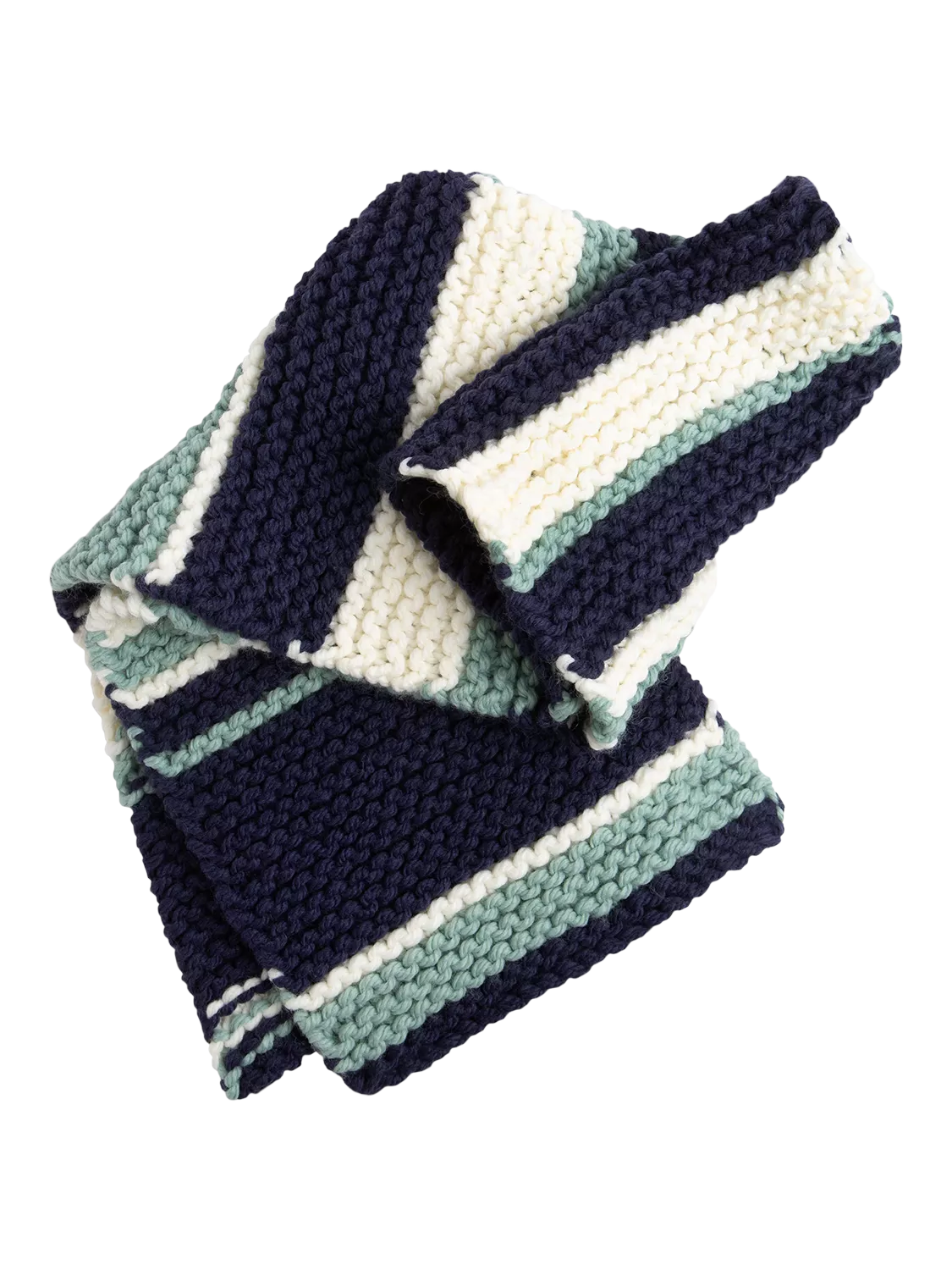 Wool Couture garter stripe scarf knitting kit (British brand)