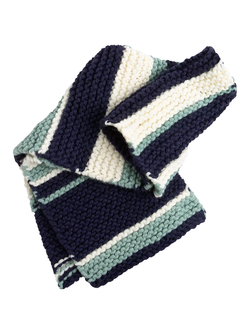 Wool Couture garter stripe scarf knitting kit (British brand)