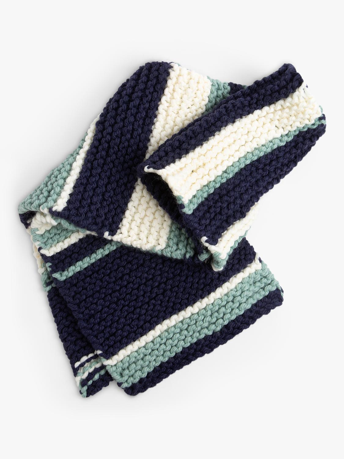 Wool Couture garter stripe scarf knitting kit (British brand)