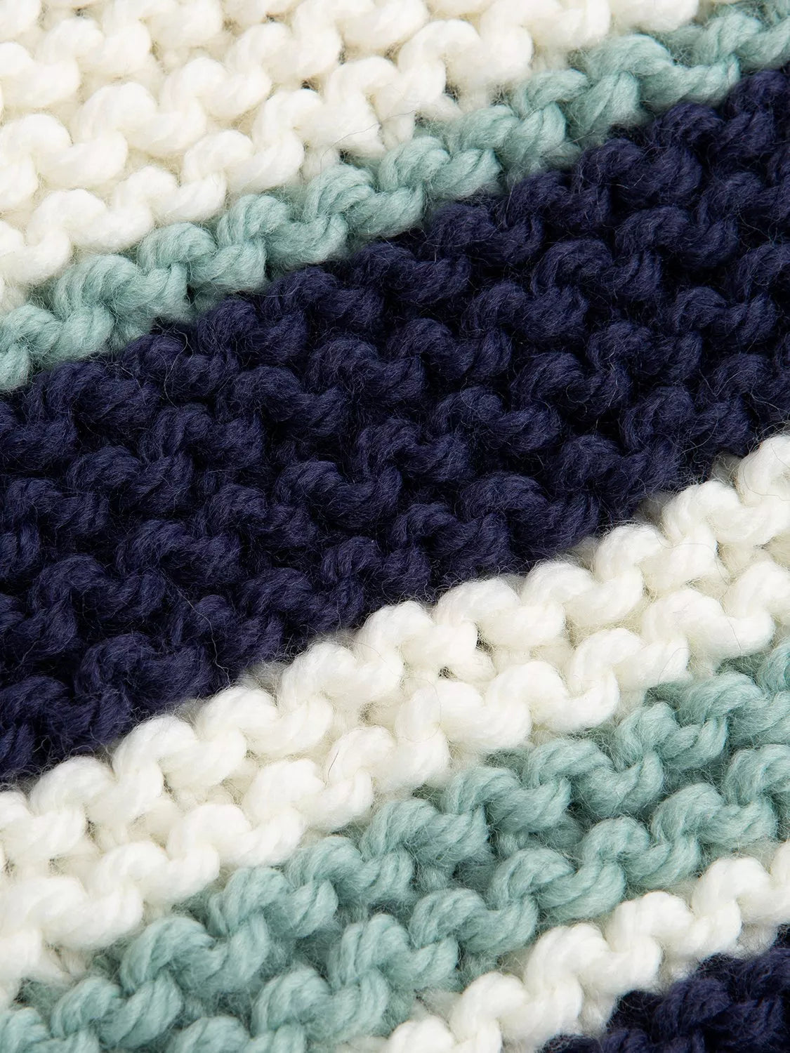 Wool Couture garter stripe scarf knitting kit (British brand)