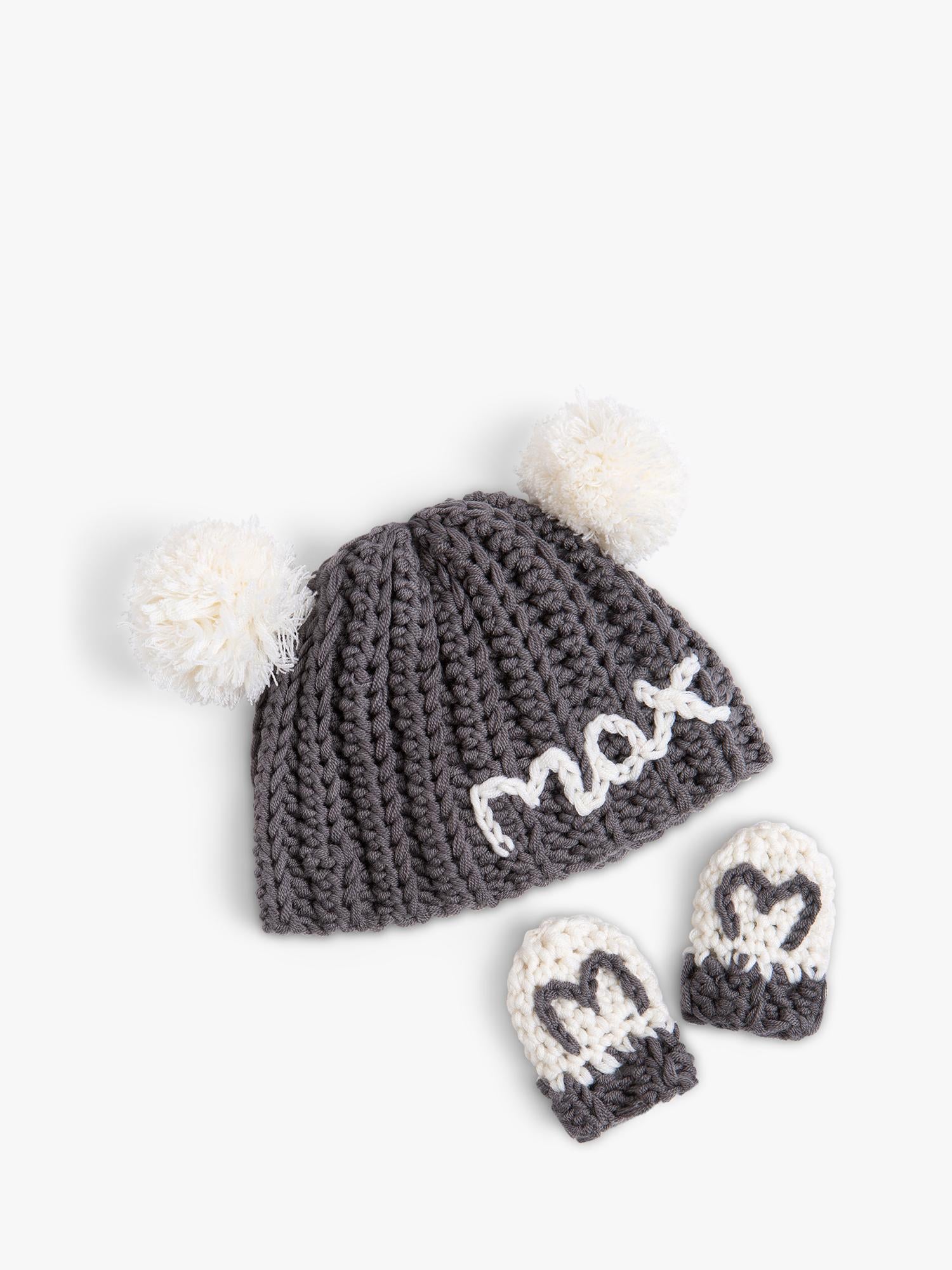 Wool Couture baby hat and mitts crochet kit, UK version