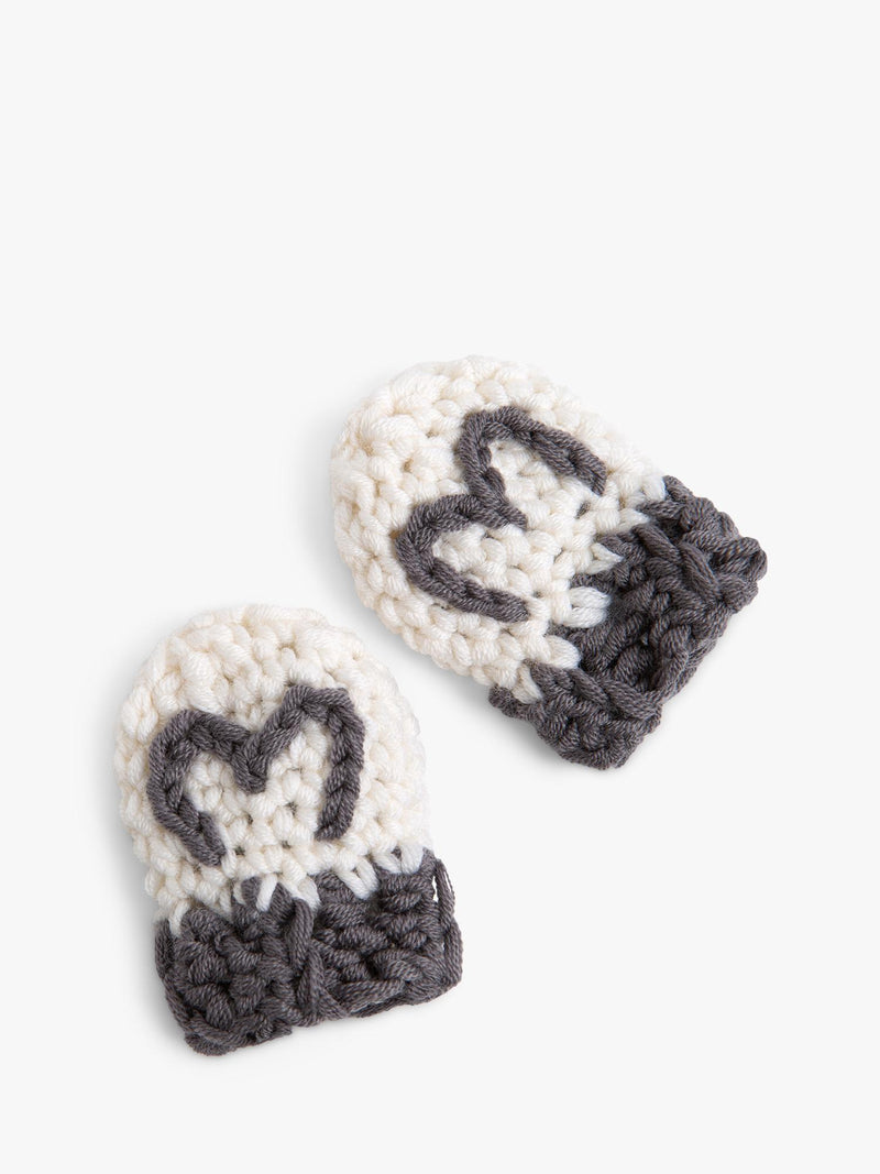 Wool Couture baby hat and mitts crochet kit, UK version