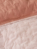 John Lewis chambray stripe reversible quilted bedspread king size - British product