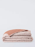 John Lewis chambray stripe reversible quilted bedspread king size - British product