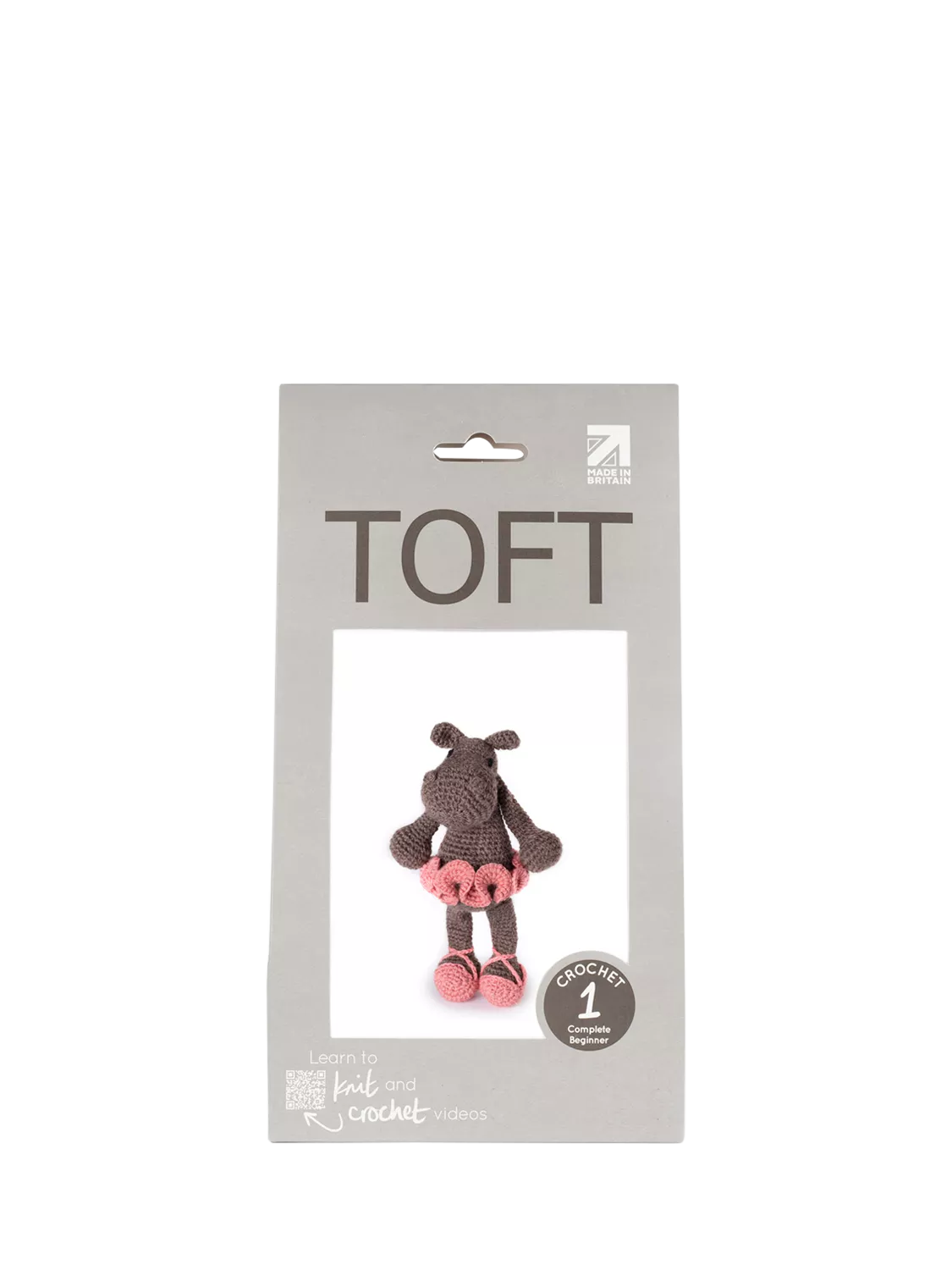 TOFT Ballerina Hippo crochet kit, imported from the UK