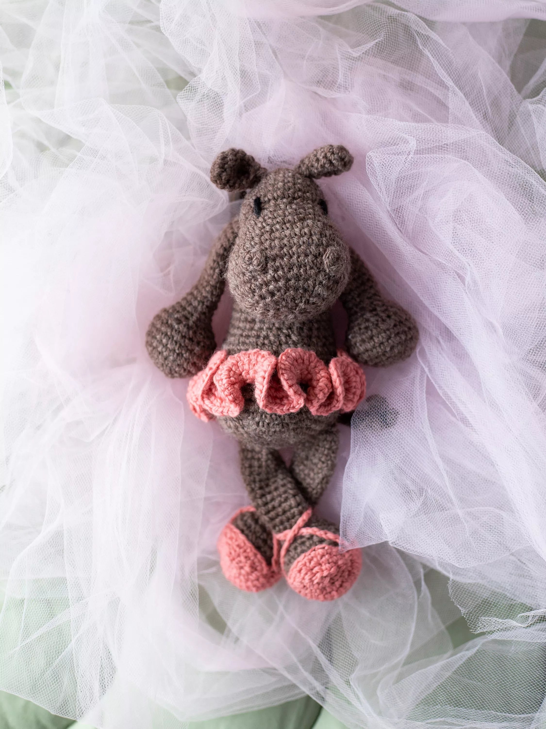 TOFT Ballerina Hippo crochet kit, imported from the UK