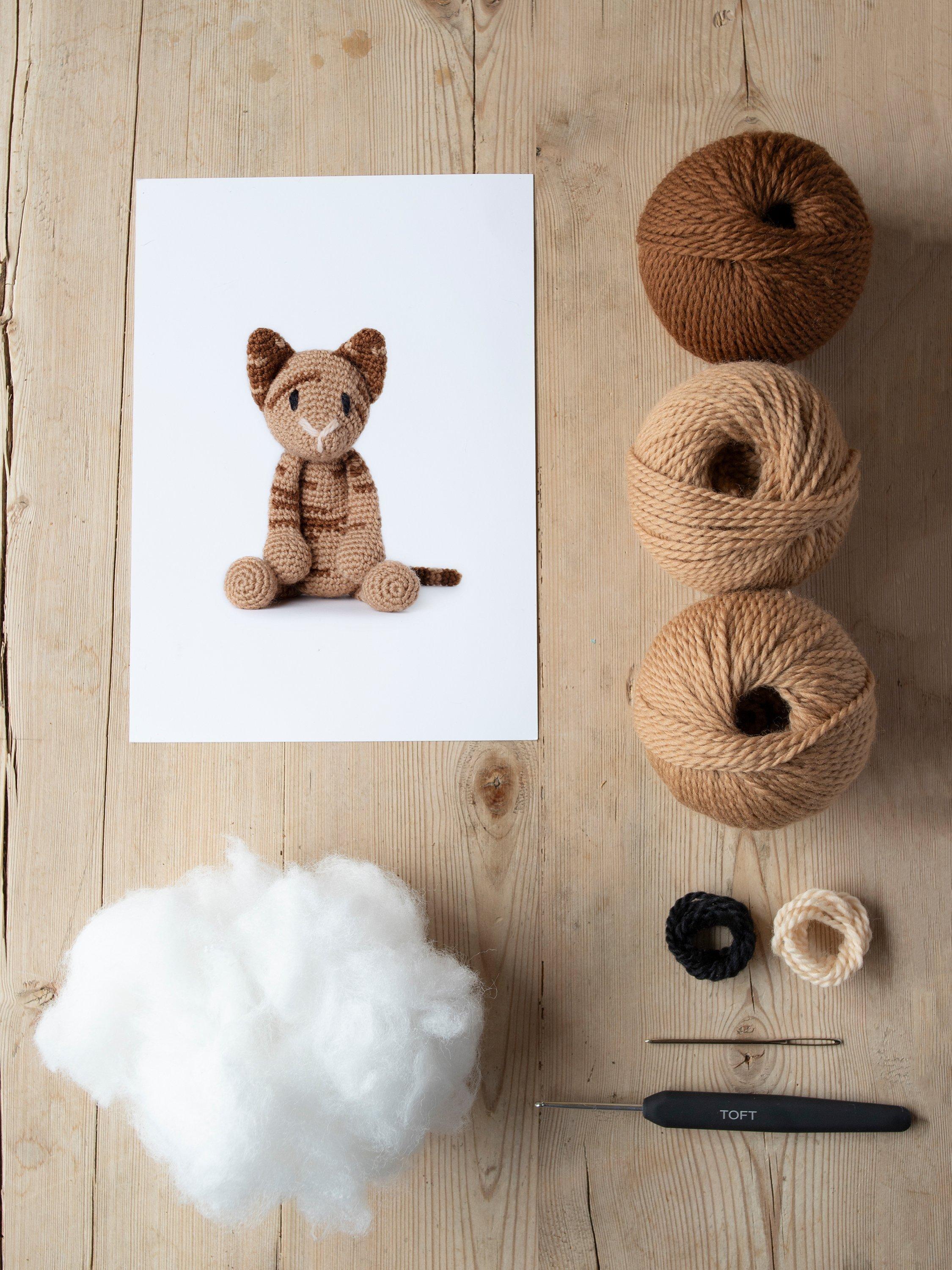 TOFT Lulu Red Tabby Crochet Kit, imported from the UK