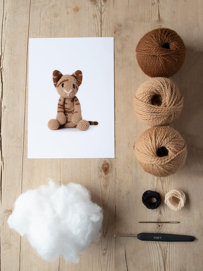 TOFT Lulu Red Tabby Crochet Kit, imported from the UK
