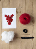 TOFT Mini Jordan Lobster crochet kit with wool (British brand)