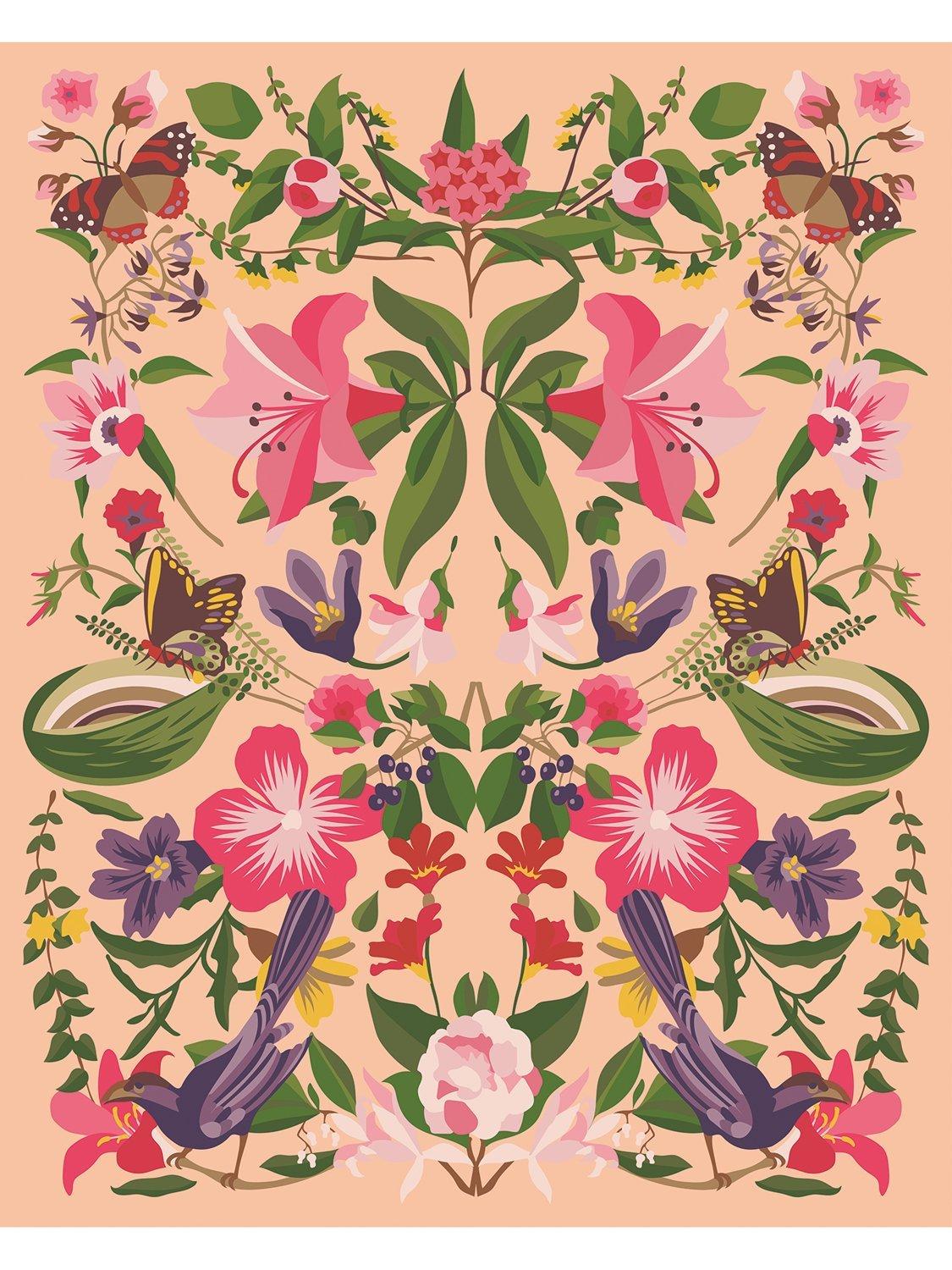 RHS paint by numbers kit floral kaleidoscope, UK version