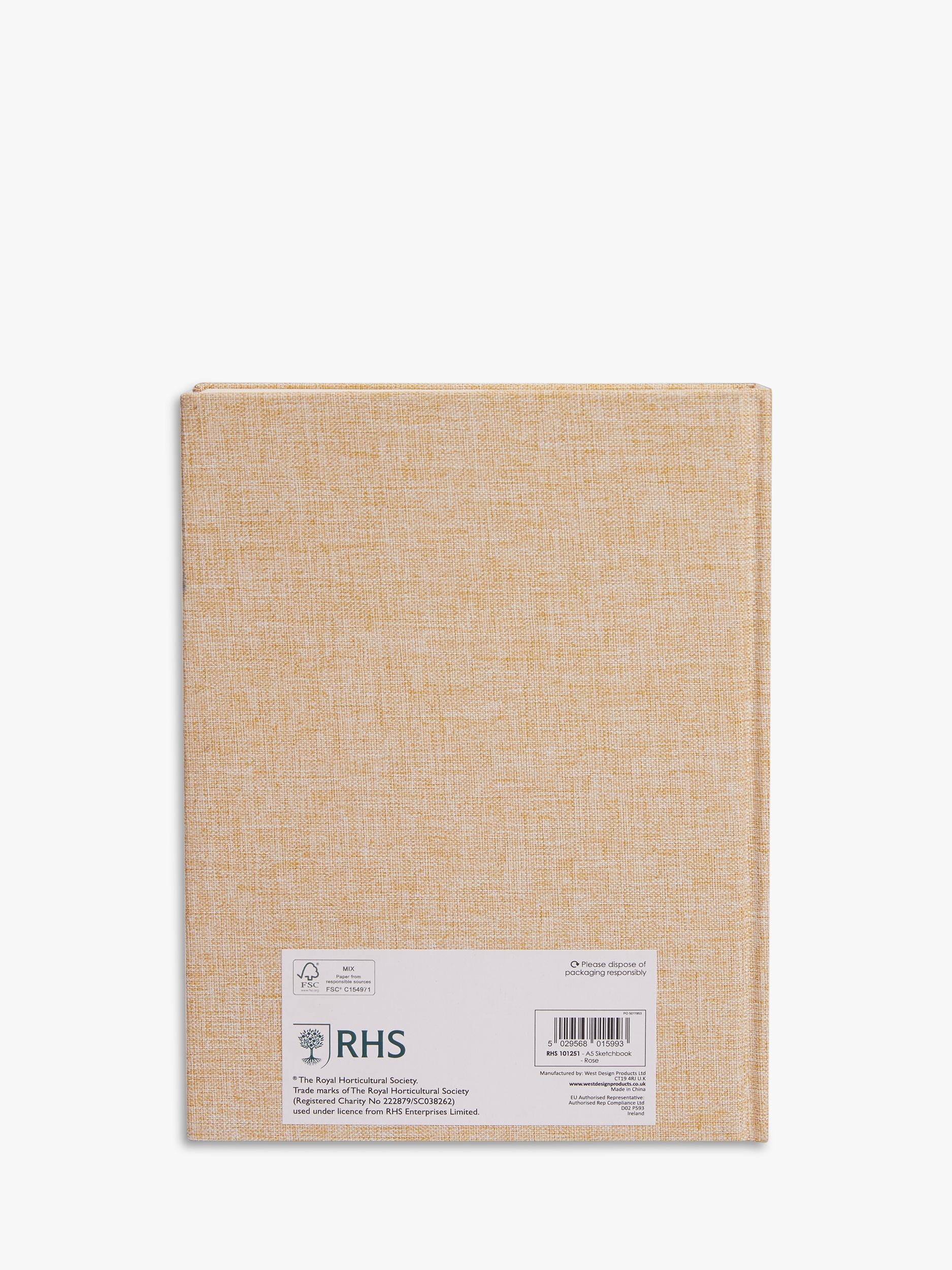RHS sketchbook rose design A5 (British brand)