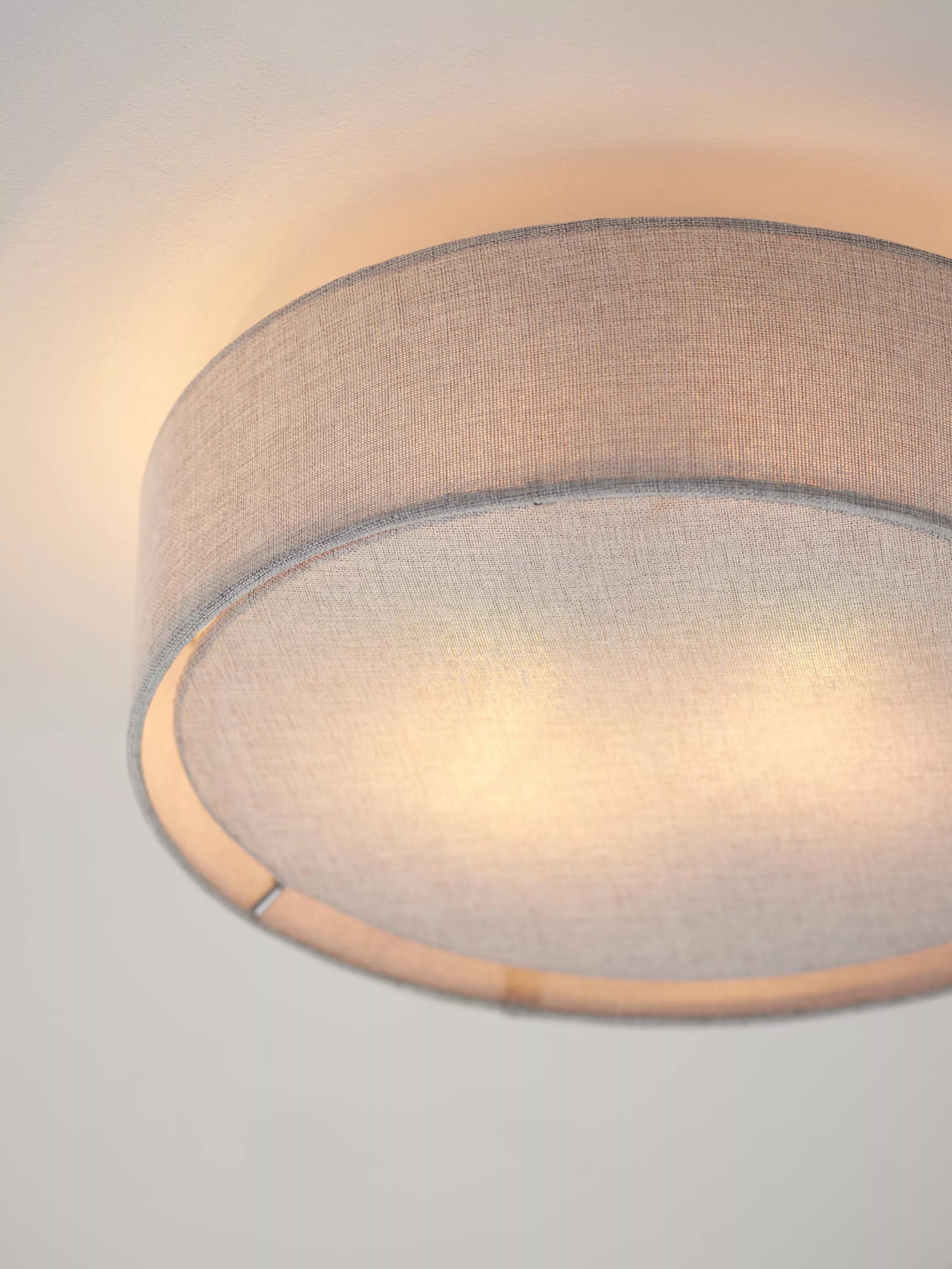 John Lewis grey linen ceiling light, UK version