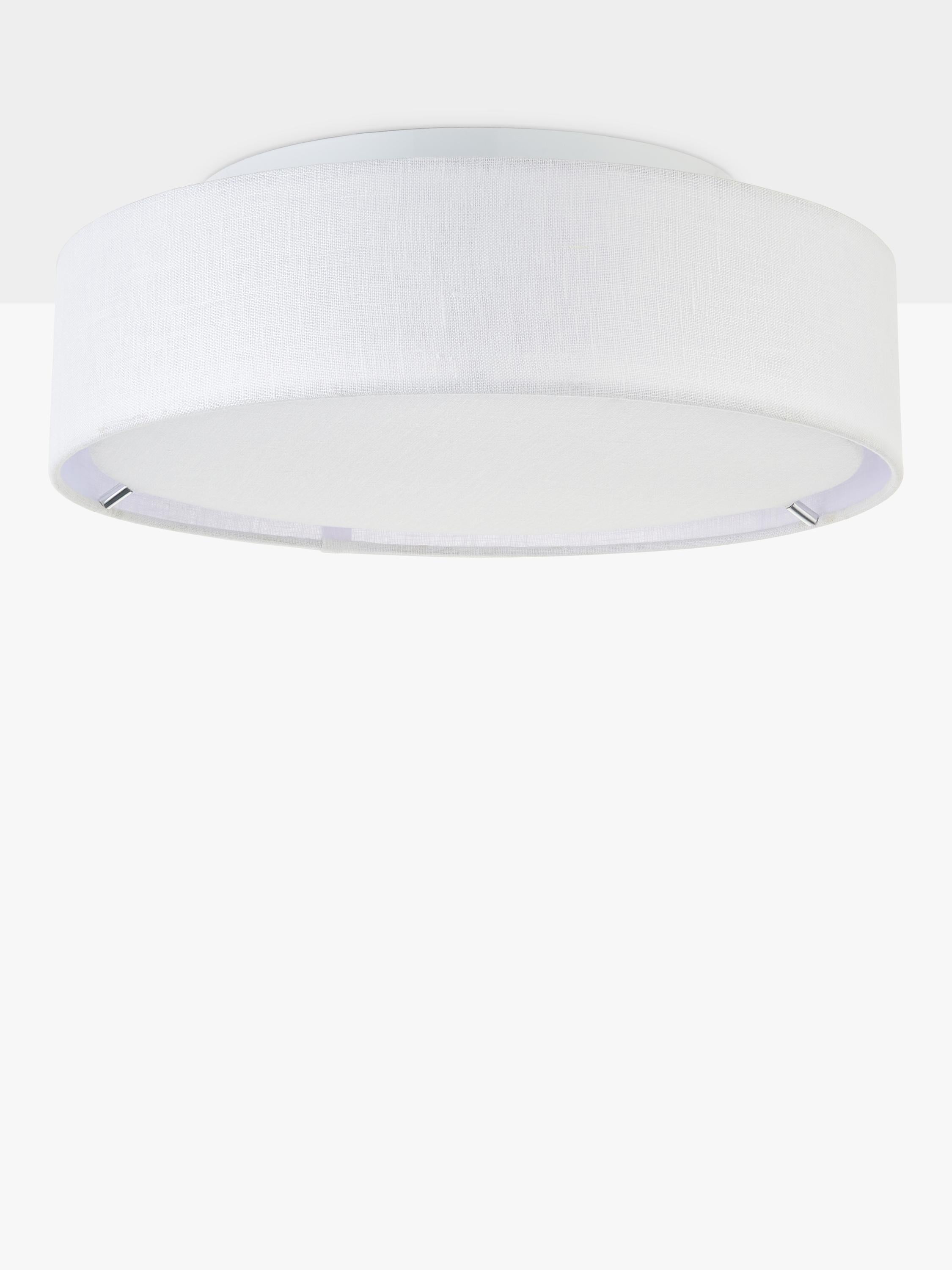 John Lewis linen flush ceiling light white 32.5cm - British product