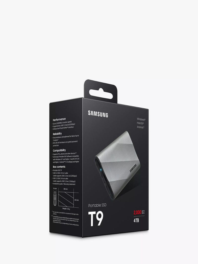 Samsung T9 portable SSD 4TB - British product