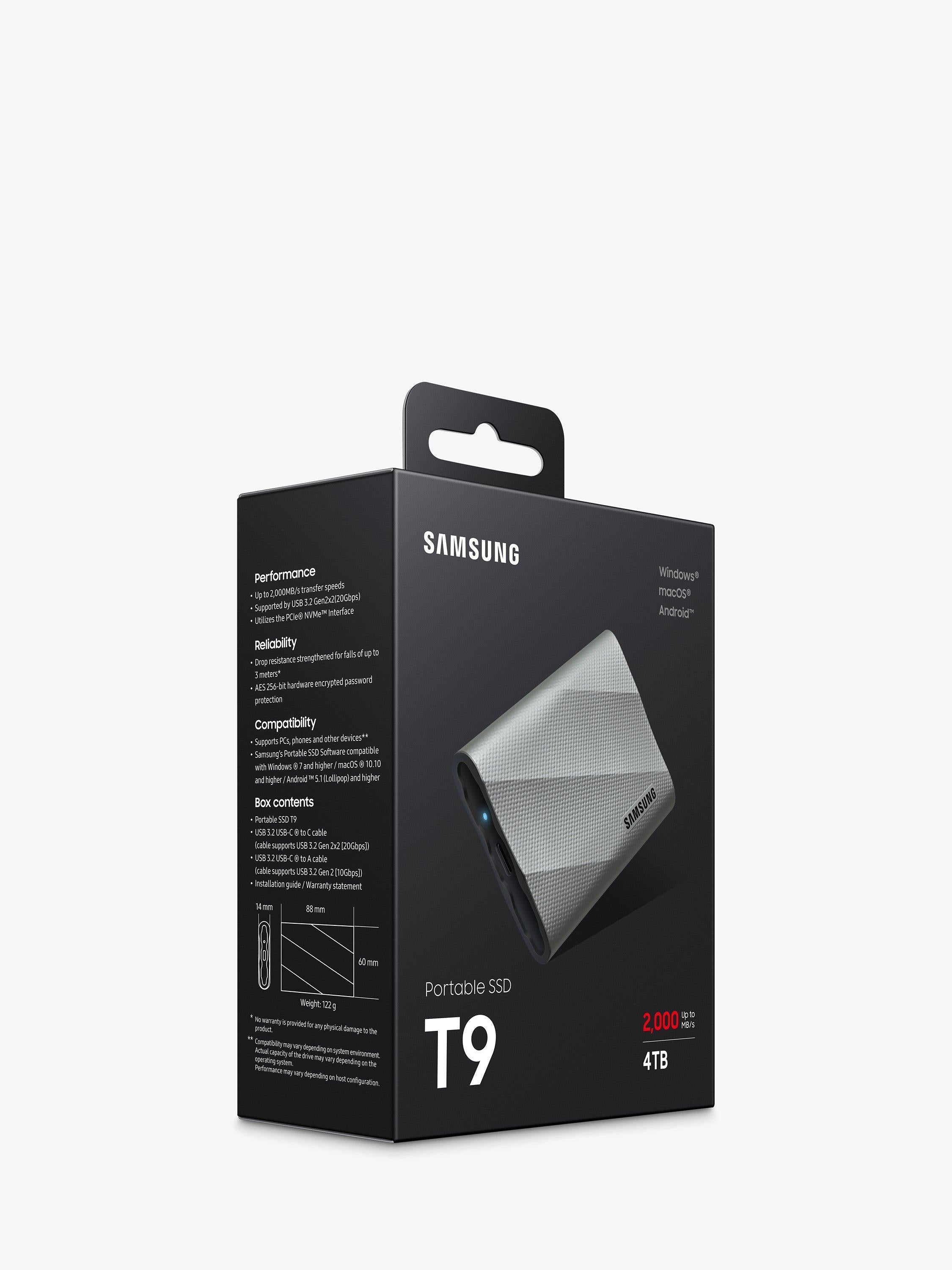 Samsung T9 portable SSD 4TB - British product