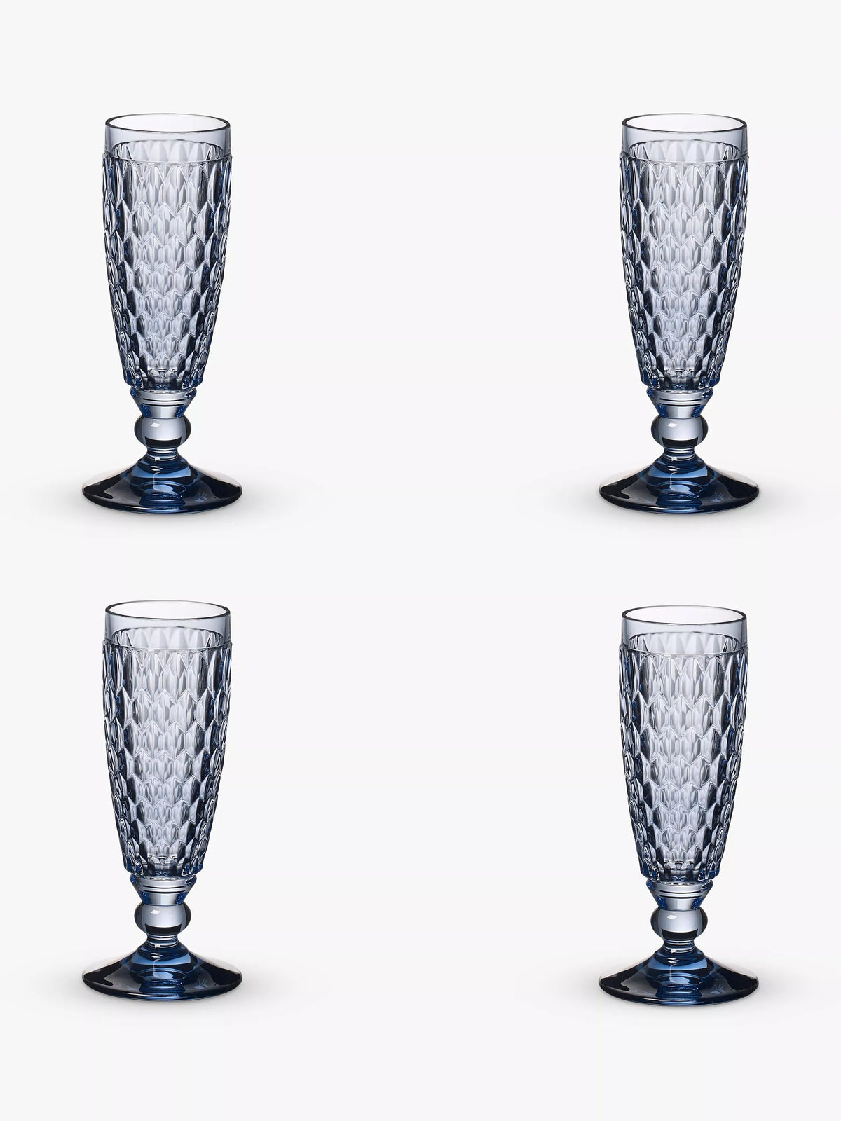 Villeroy & Boch Champagnerflöten Set für 4 Stück, importiert aus dem Vereinigten Königreich