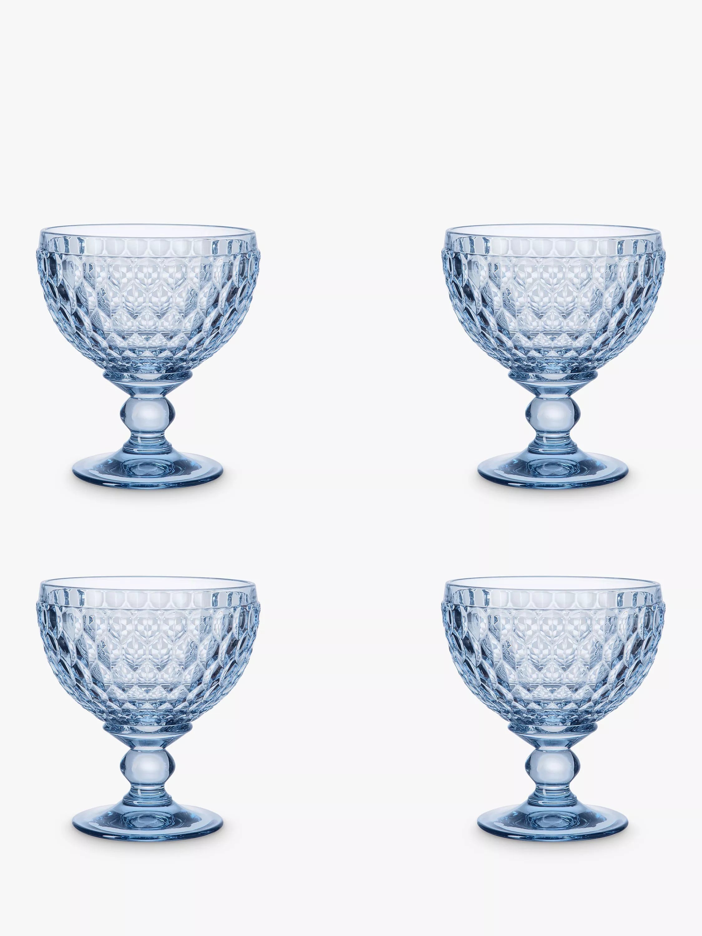 Villeroy & Boch Boston Stemmed Champagne Coupe Glass/ Dessert Bowl, Set of 4, 250ml