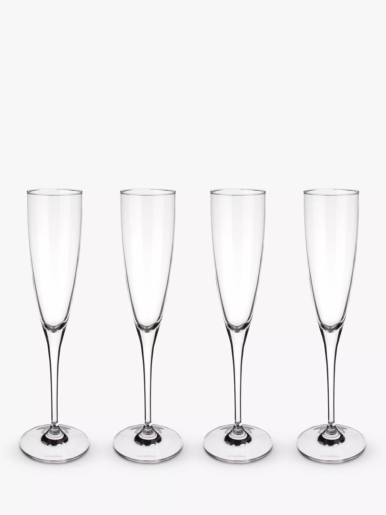 Villeroy & Boch Maxima Champagne Glass Flute, Set of 4, 120ml, Clear